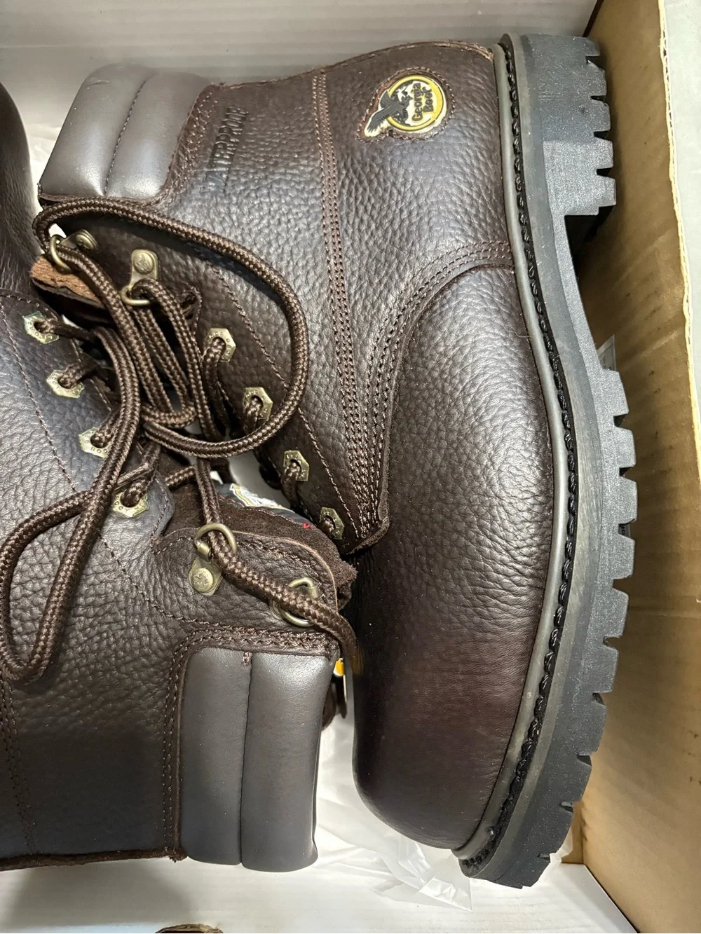 Georgia Boot Men's Brown Lace-Up Work Boots